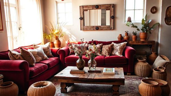 7 idées pour un salon au style bohème chic